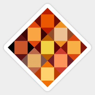 Abstract Tiles - fire tones Sticker